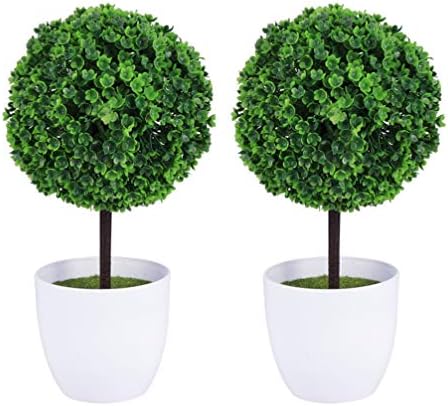 EXCEART 2pcs Artificial Topiary Trees for Home Office