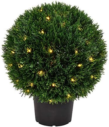 Vickerman 20 Inch Artificial Pre-Lit Topiary Ball
