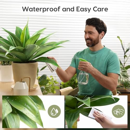 Velener Artificial Agave Plant Set 28 Inch UV Resistant
