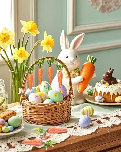 18 Pieces Artificial Carrots for Easter and Christmas Decor