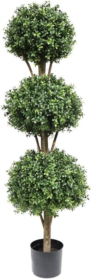 Momoplant Artificial Triple Ball Topiary Tree 46ft