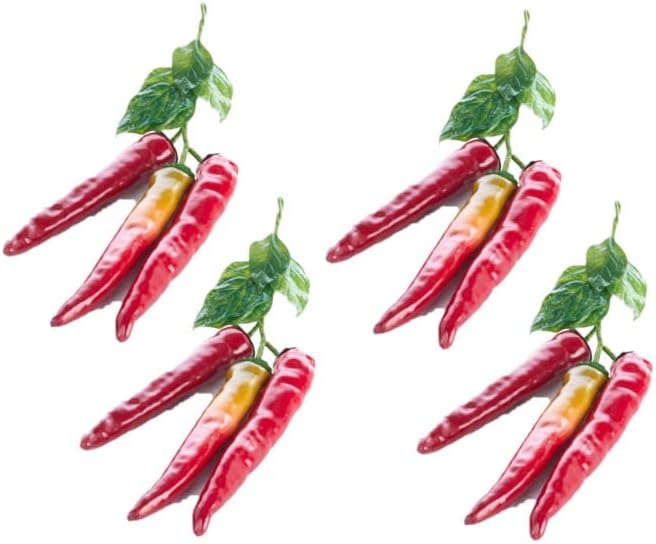 Factory Direct Craft Artificial Red Chili Peppers 4 Pack