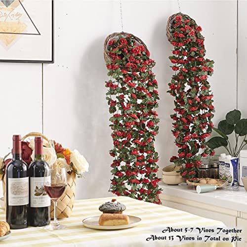 8 Pcs 66FT Artificial Rose Vine Garland for Home and Events