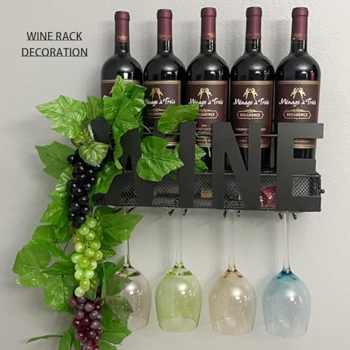 8 Bunches Artificial Grapes with 3 Grape Vines Hanging Decor