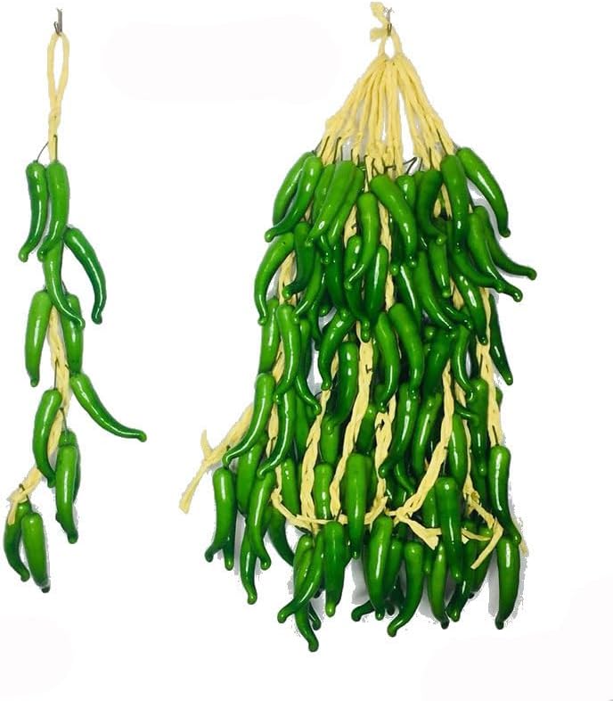 2 Strings Artificial Chili Pepper Hanging Decor