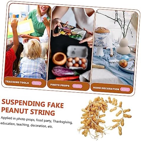 Wakauto 5Pcs Lifelike Hanging Peanut String Decor