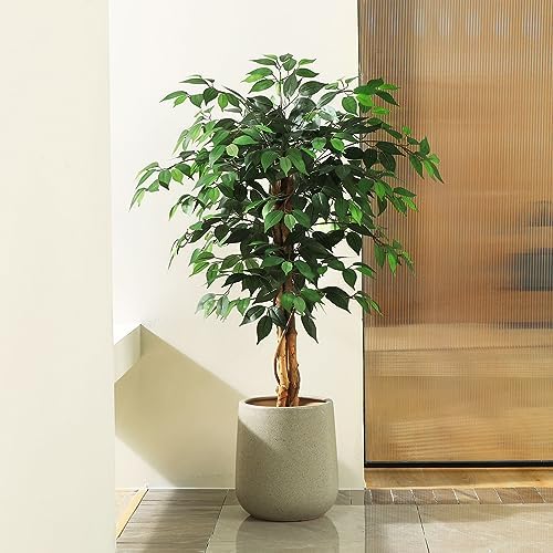 4ft Artificial Ficus Tree with Real Wood Trunk