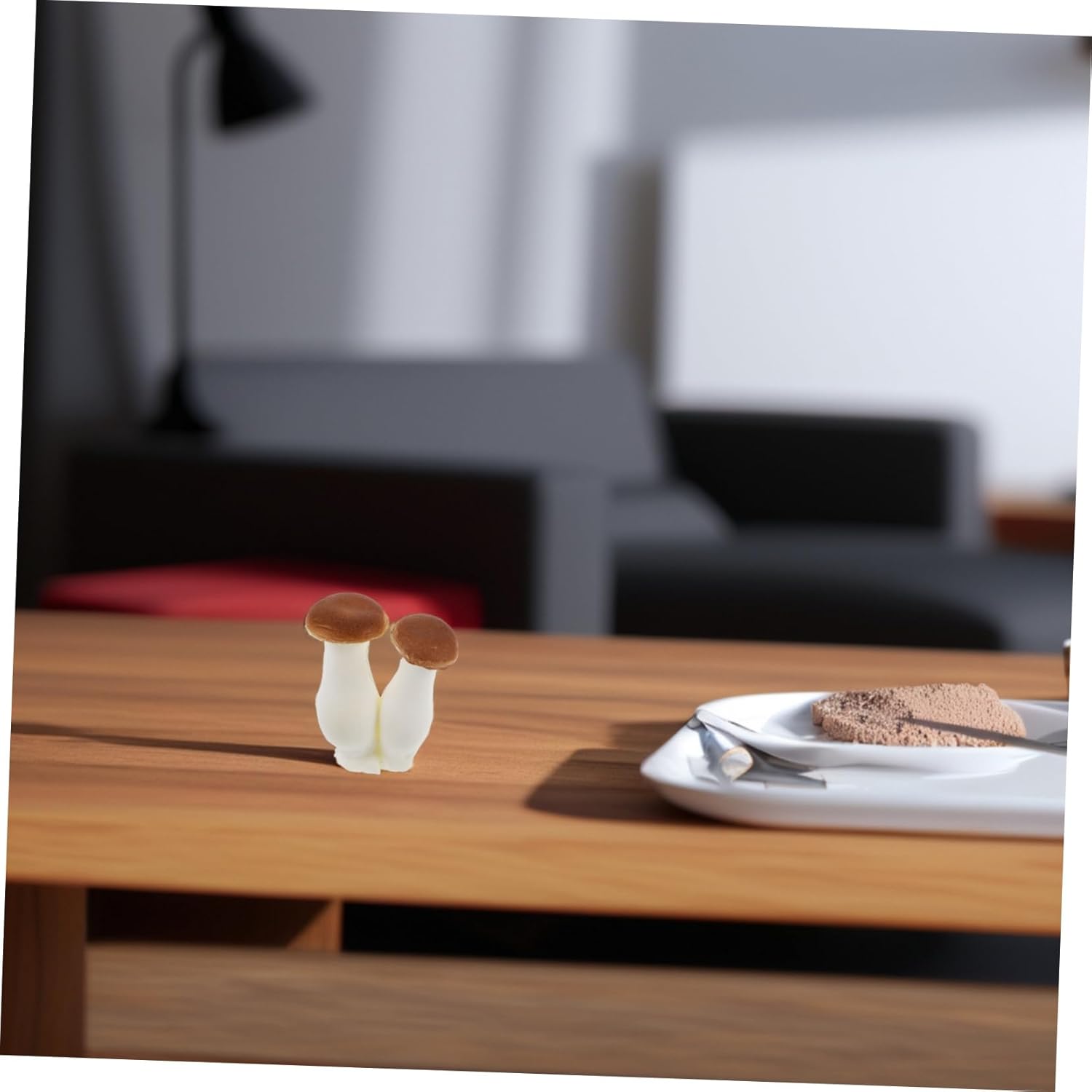 Realistic Fake Mushroom Figurine for Home Decor