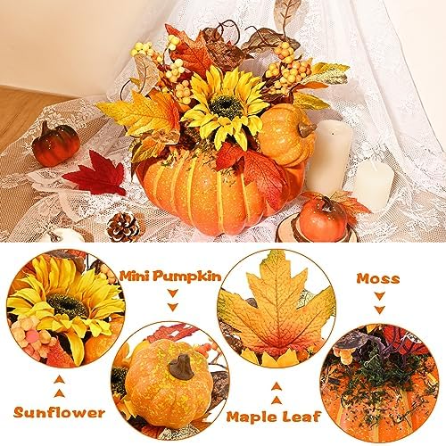 Waipfaru Fall Decor Centerpieces with Lights