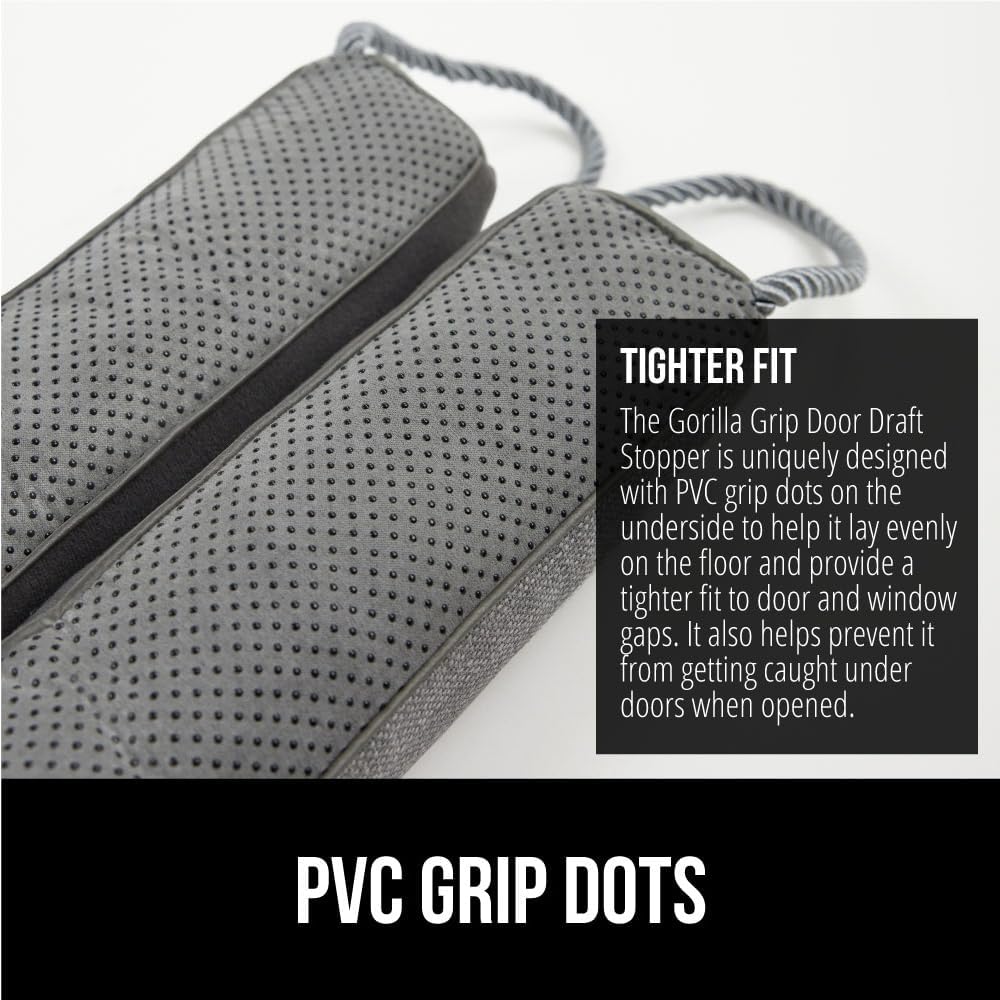 GORILLA GRIP Draft Stopper 32 Inches Slate Gray