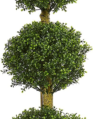Nearly Natural 6ft Four Tier Boxwood Artificial Topiary Tree