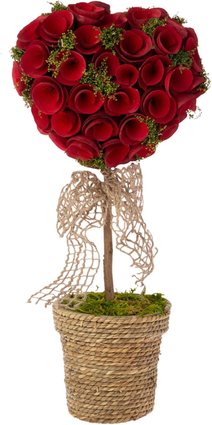 Boston International Heart Shaped Topiary 14-Inch Hearts for You
