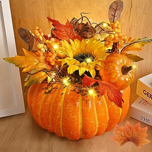 Waipfaru Fall Decor Centerpieces with Lights