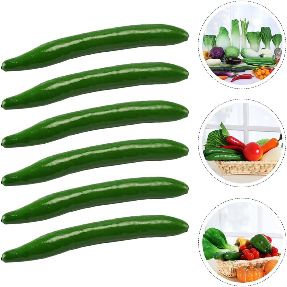 Zerodeko 6 pcs Artificial Cucumber Foam Decor