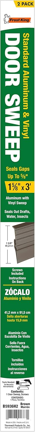 Frost King B59 36H Door Sweep 2-Pack Brown