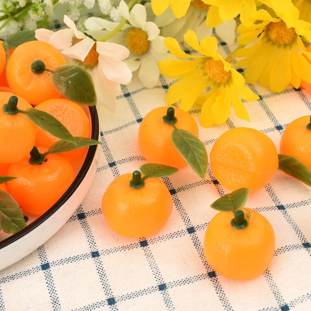 Viociwuo Fake Orange Fruit Artificial Tangerine Mini Decor