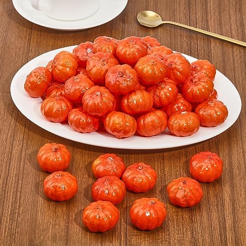 CHGCRAFT 60Pcs Foam Artificial Pumpkins Realistic Decor Models