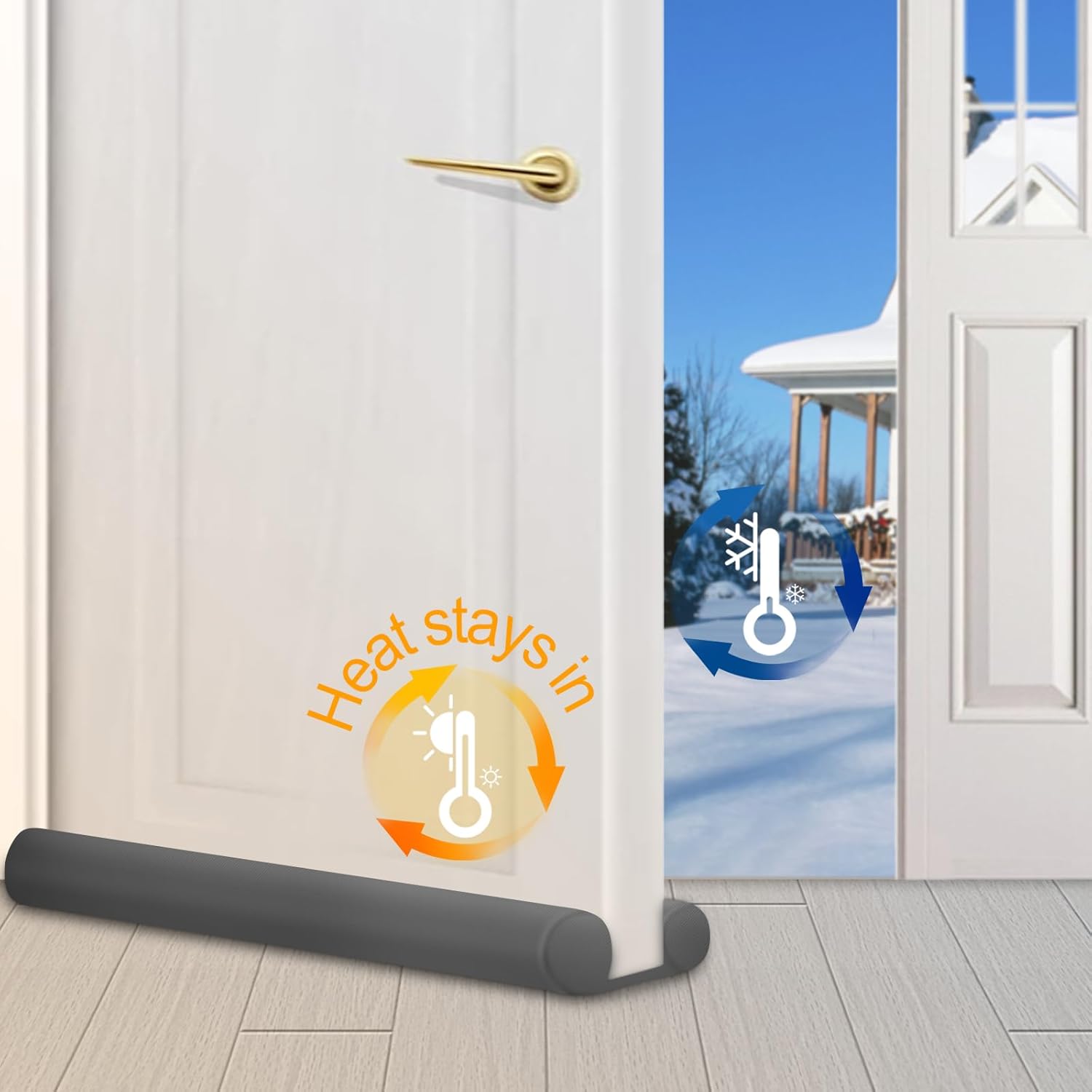 MAXTID Large Door Draft Blocker 32 Inch Grey