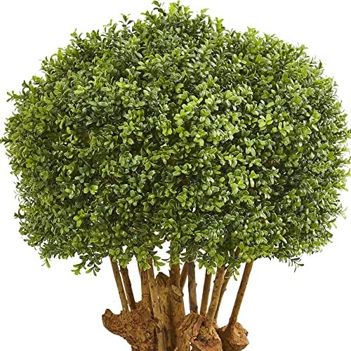 Nearly Natural 38in Boxwood Artificial Topiary Tree in Decorative Bowl