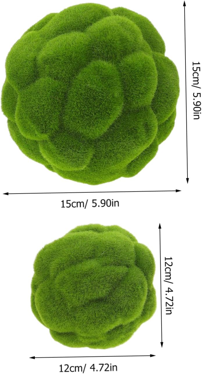 MAGICLULU 2Pcs Realistic Hanging Moss Ball Decor