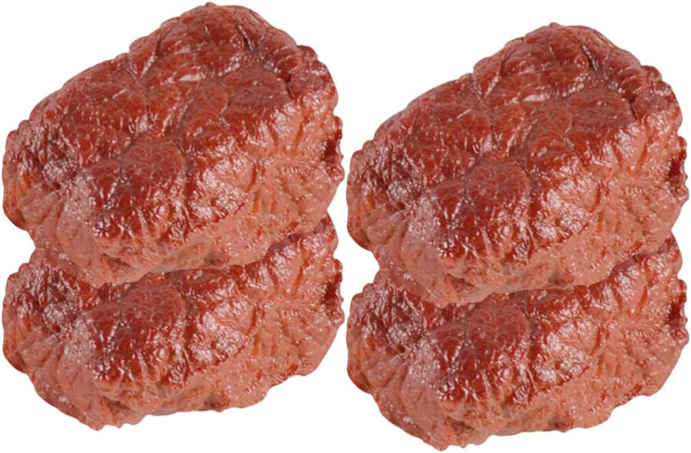 SAFIGLE 4pcs Artificial Beef Blocks for Display and Photography