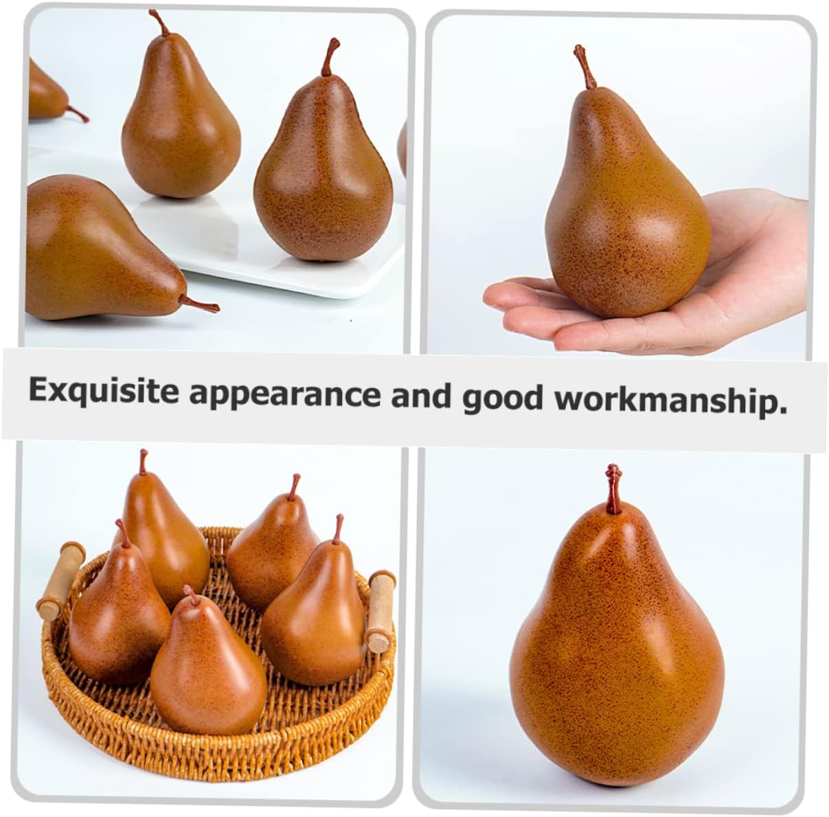DECHOUS Artificial Pear Models 2Pcs Realistic Decorations