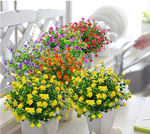 10 Bundles Yellow-Eucalyptus Artificial Flowers