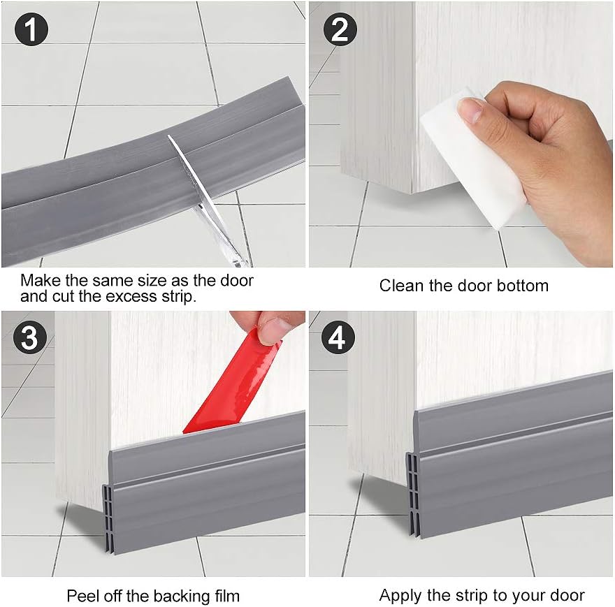 GroTheory 2 Pack Door Draft Stopper Grey