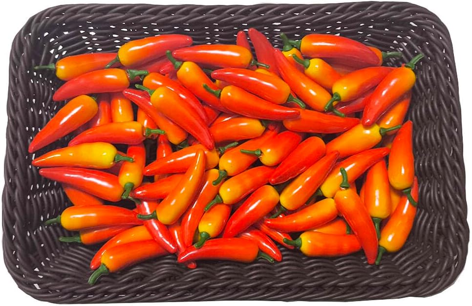 Lifelike Artificial Chili Pepper Decor 45 Pcs