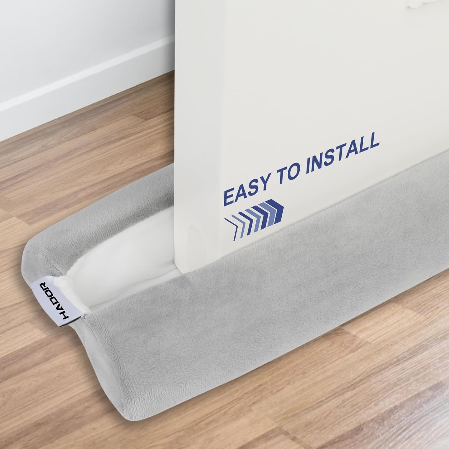 Hador 36 Inch Door Draft Stopper Grey Double Sided
