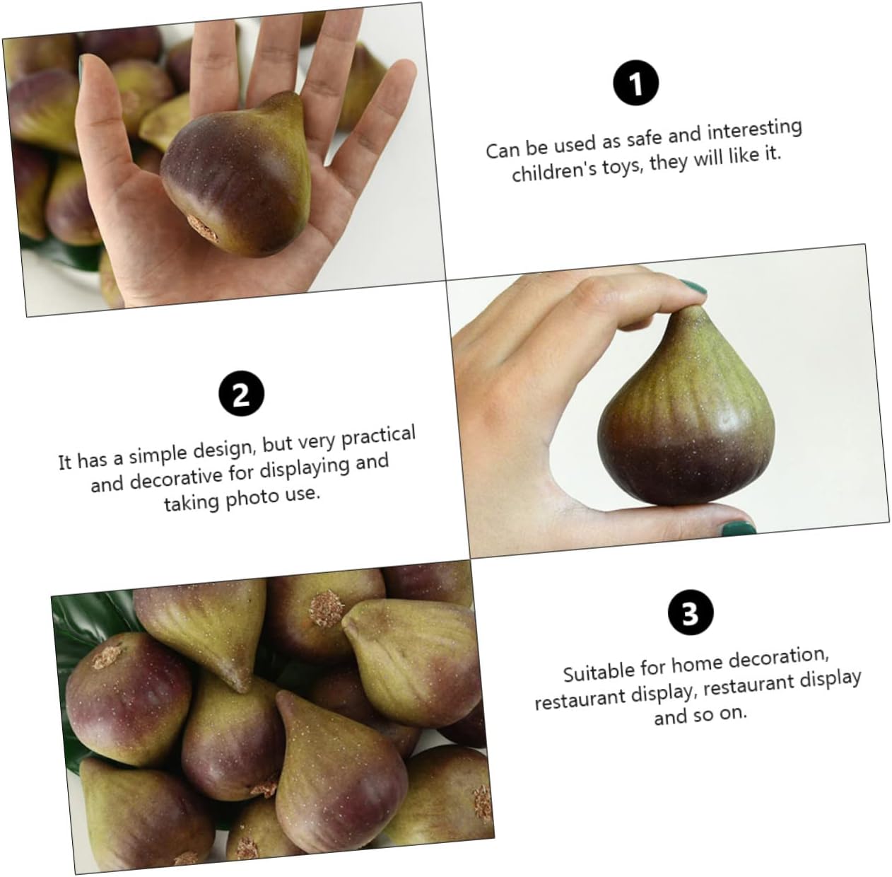 Cabilock 5Pcs Realistic Artificial Fruit Decorative Models