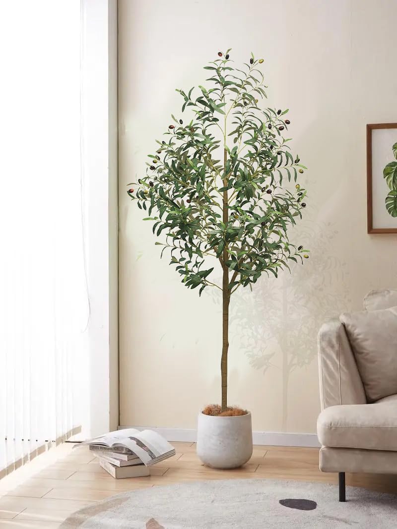 6FT Adjustable Fake Olive Tree for Home Office Decor