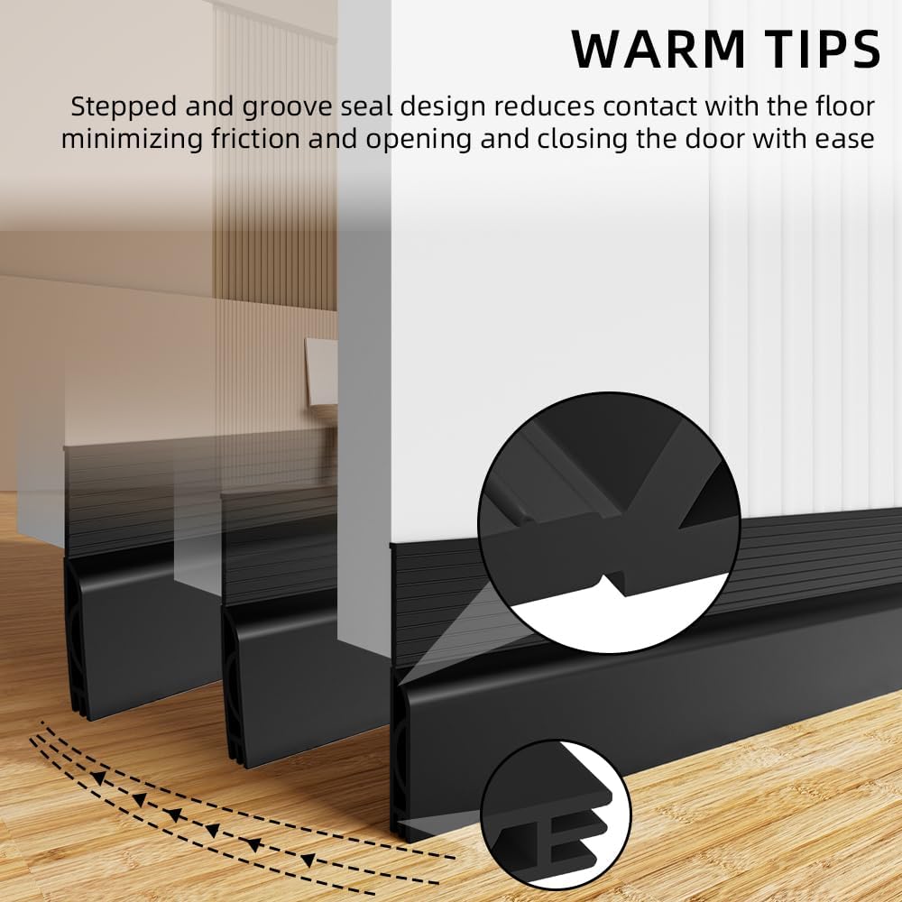 Ormein Door Draft Stopper 78inch Black