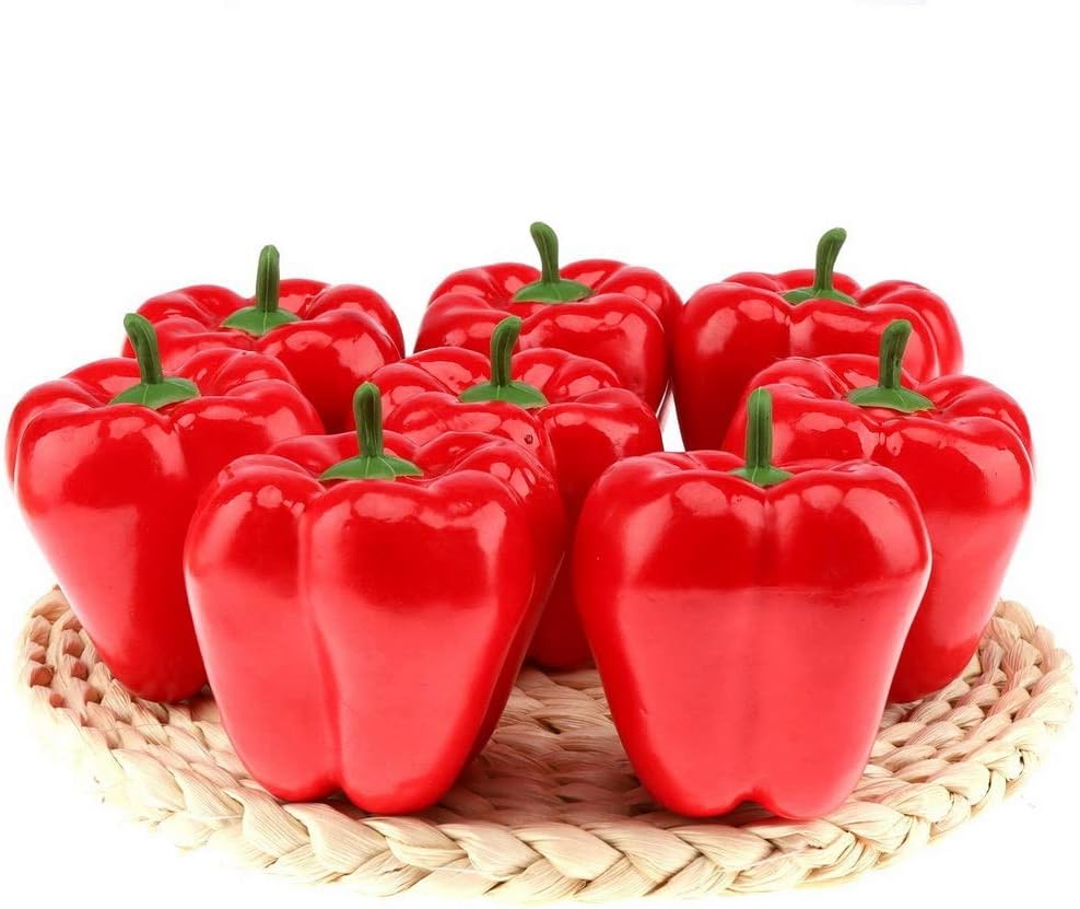 Gresorth 8pcs Artificial Red Pepper Decoration