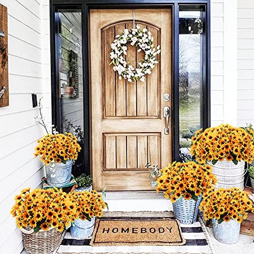 Uieke Artificial Sunflowers and Daisies 6 Bundle Yellow
