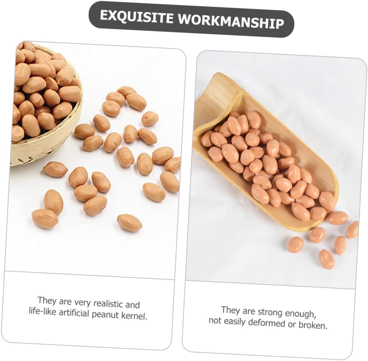 Lifelike Artificial Peanut Kernels for Decoration and Photography