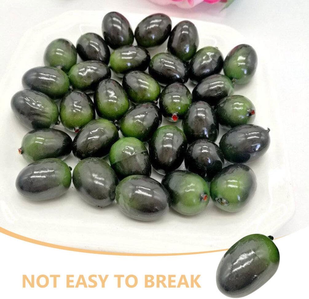 30pcs Fake Olive Foam Artificial Fruit Decor Props