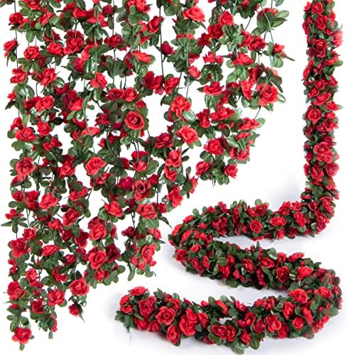 8 Pcs 66FT Artificial Rose Vine Garland for Home and Events