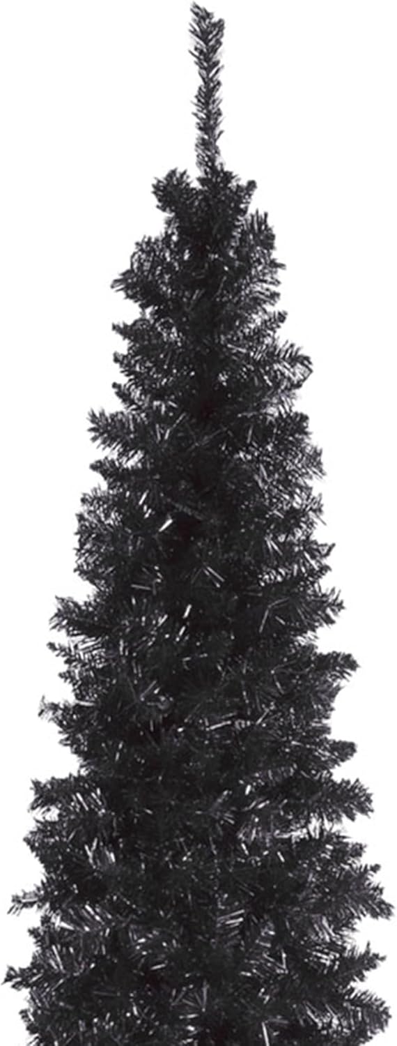 National Tree Company Artificial Christmas Tree 6 Feet Black Tinsel Includes Stand