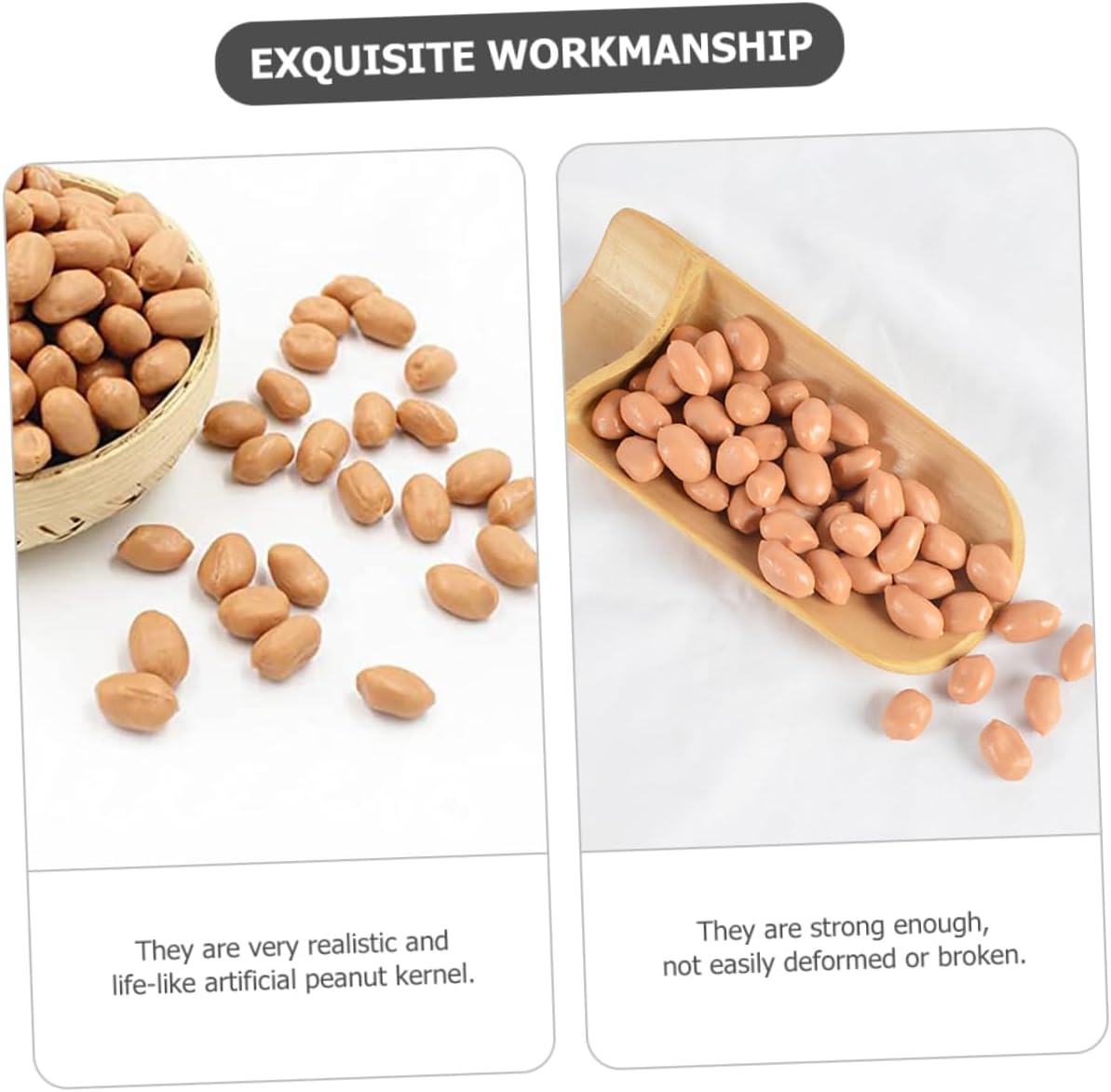 1bag Artificial Peanut Decor Prop for Home and Kitchen