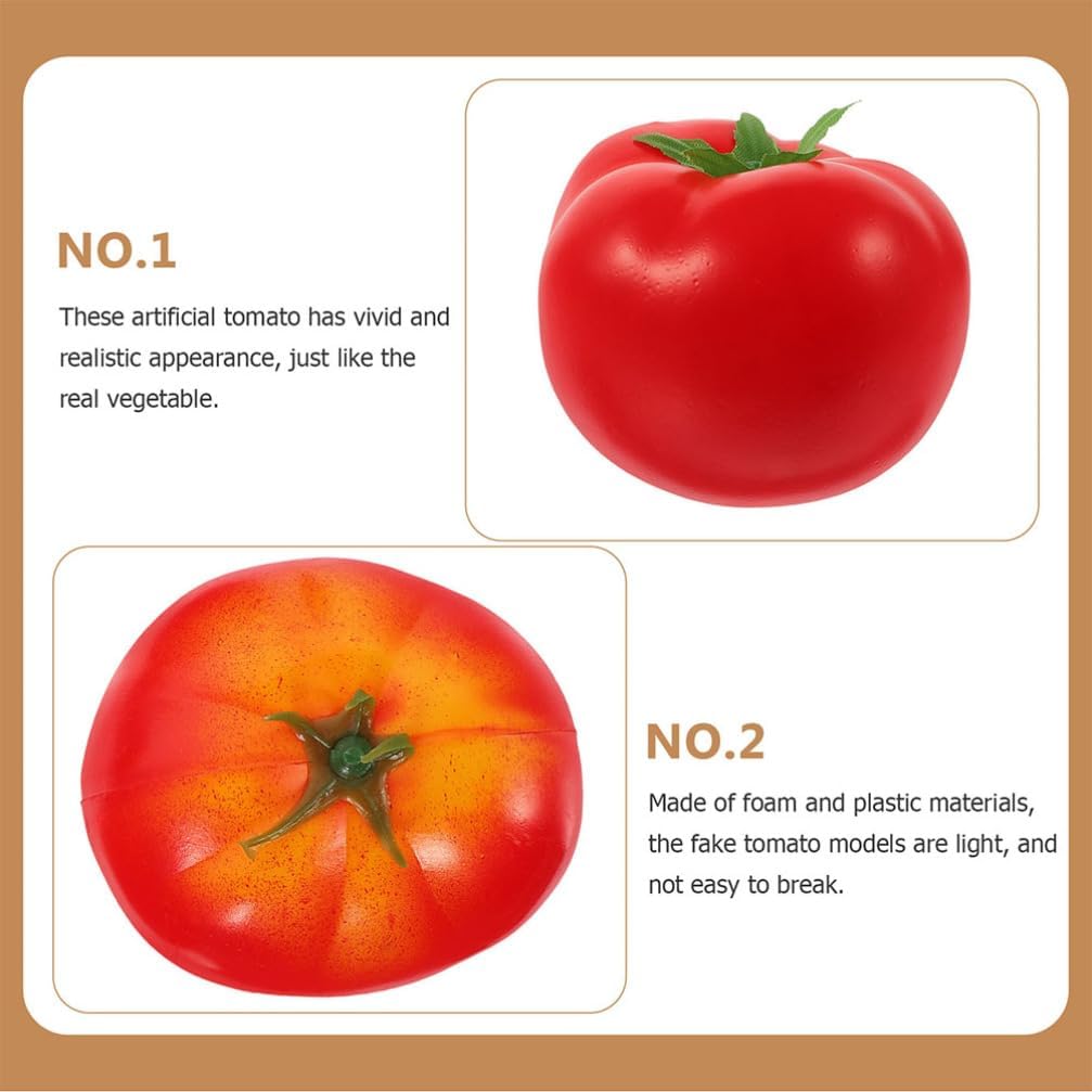 6pcs Artificial Tomato Decor for Home Kitchen Party