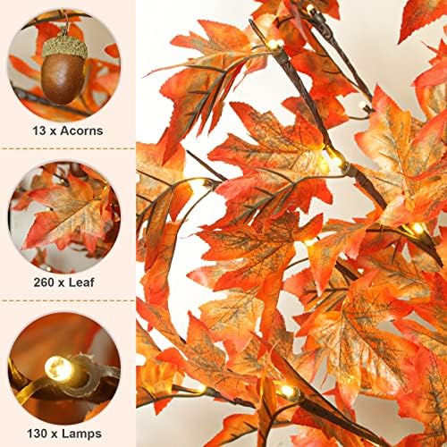 6FT Lighted Maple Tree with 130 LED Lights