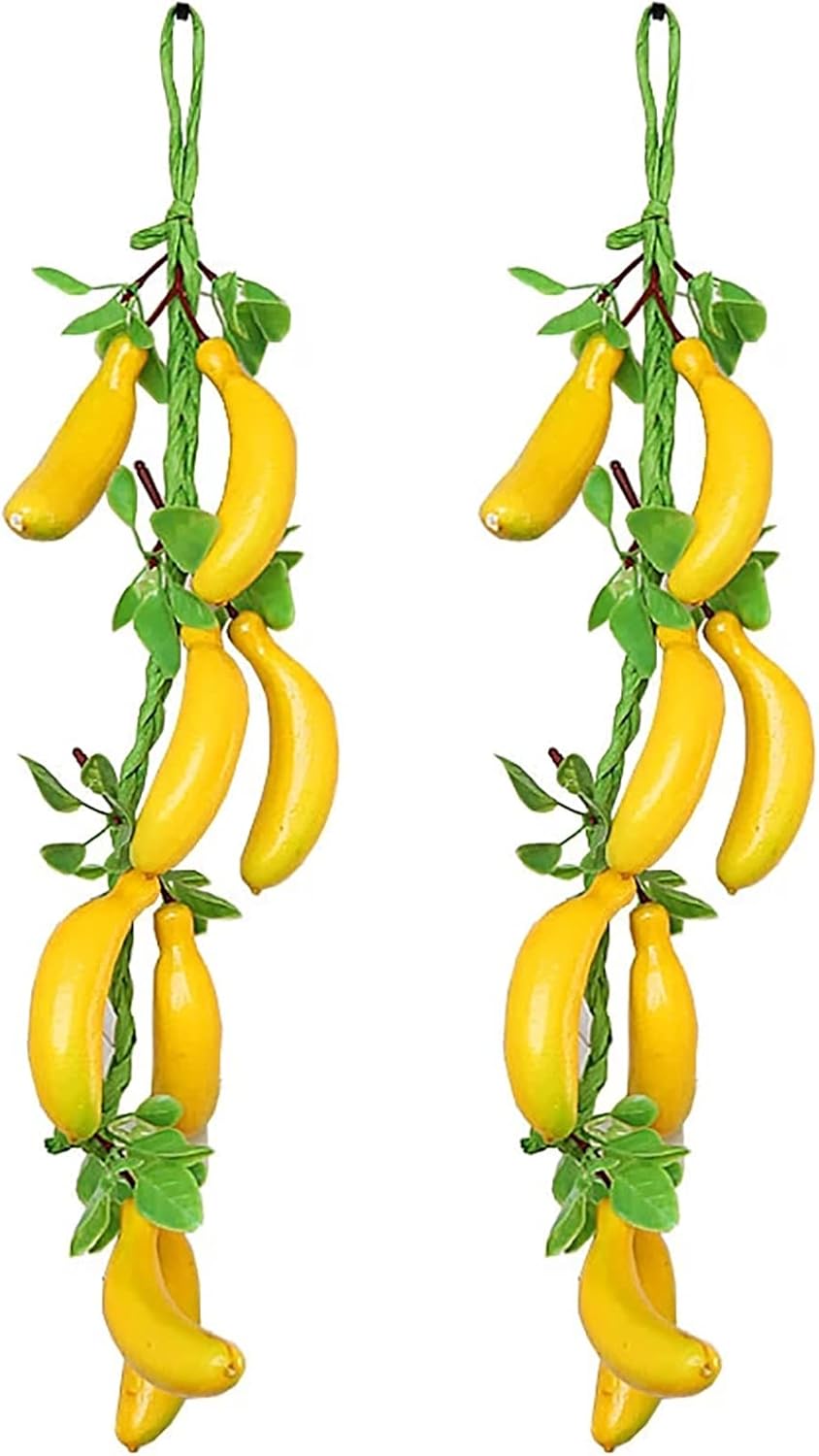Emivery 2Pcs Artificial Banana Skewers String Hanging Farmhouse Decoration