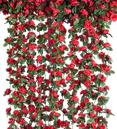 8 Pcs 66FT Artificial Rose Vine Garland for Home and Events