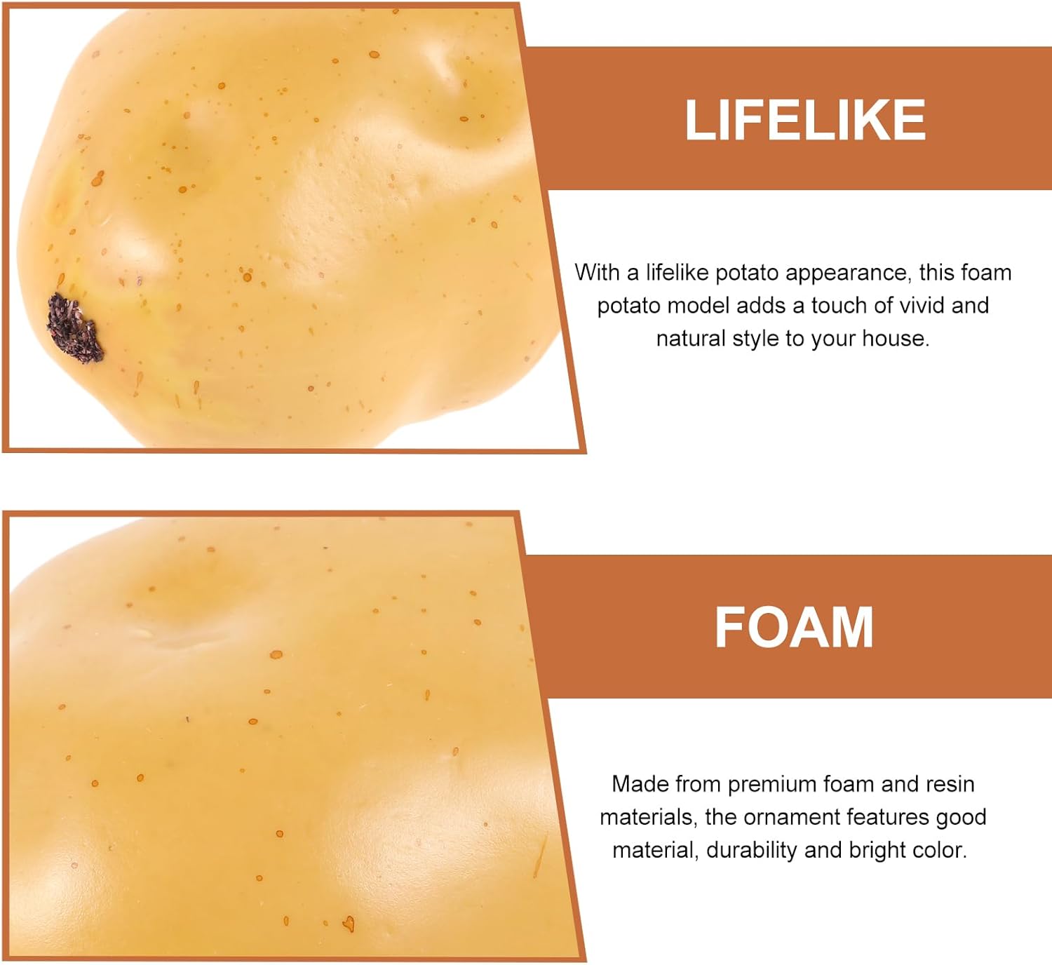 Operitacx 6Pcs Realistic Foam Potato Decor