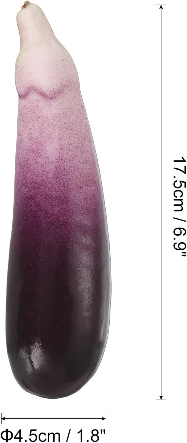 Uxcell 2 Pcs Artificial Eggplant Decorations