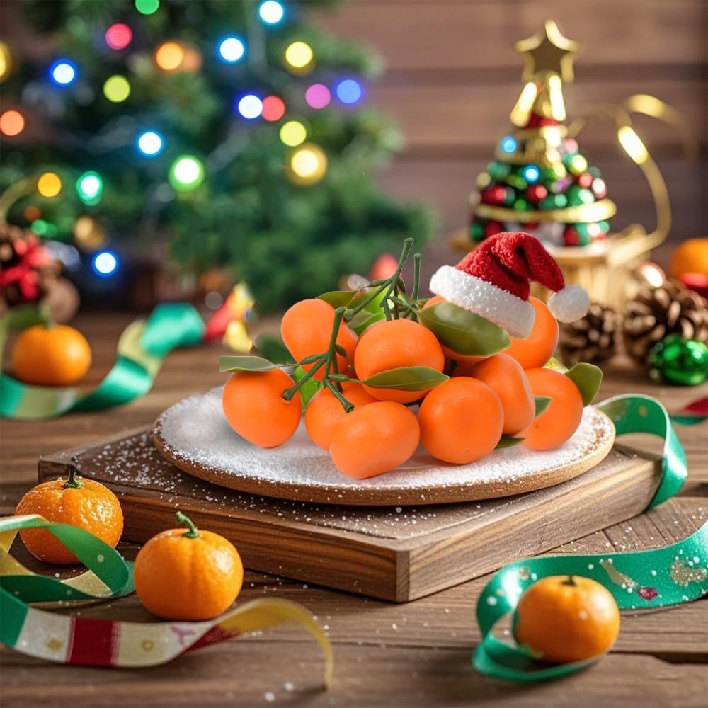 Hagao Fake Mini Tangerine Orange Artificial Fruit 6PCS