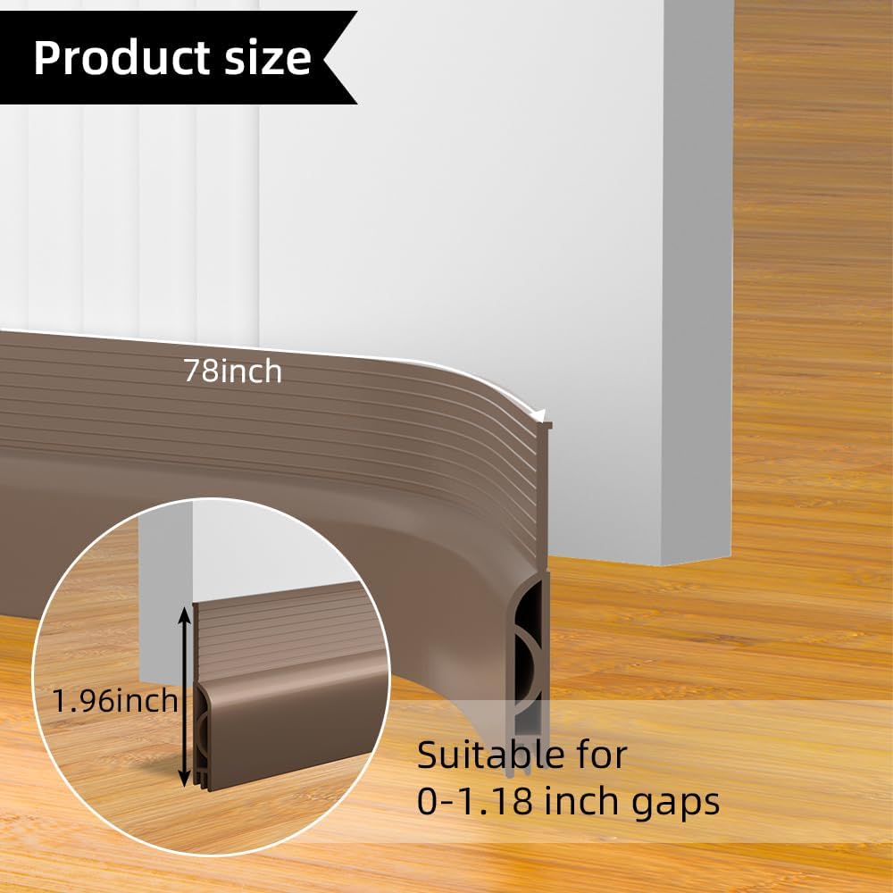 Ormein Door Draft Stopper 78inch Brown