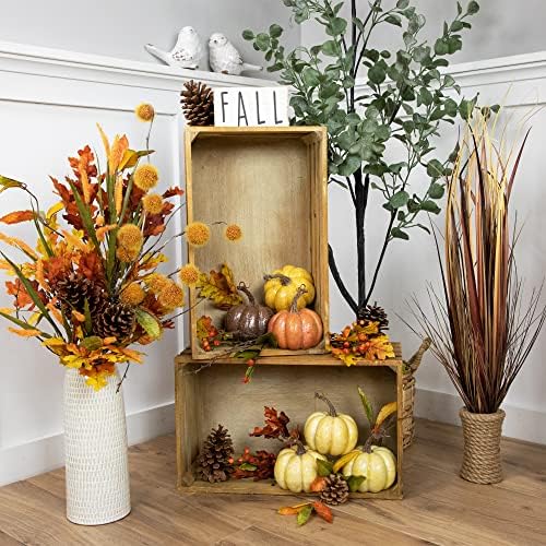 Northlight Crackle Finish Fall Pumpkins Set of 3