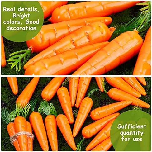 CHGCRAFT 30Pcs Mini Artificial Carrots Realistic Decor